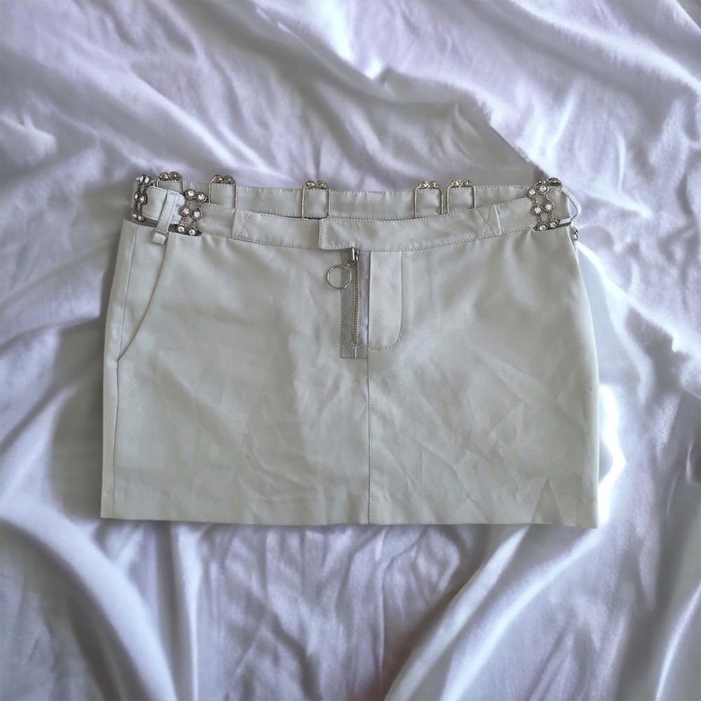 Cutout Metal Mini Skirt